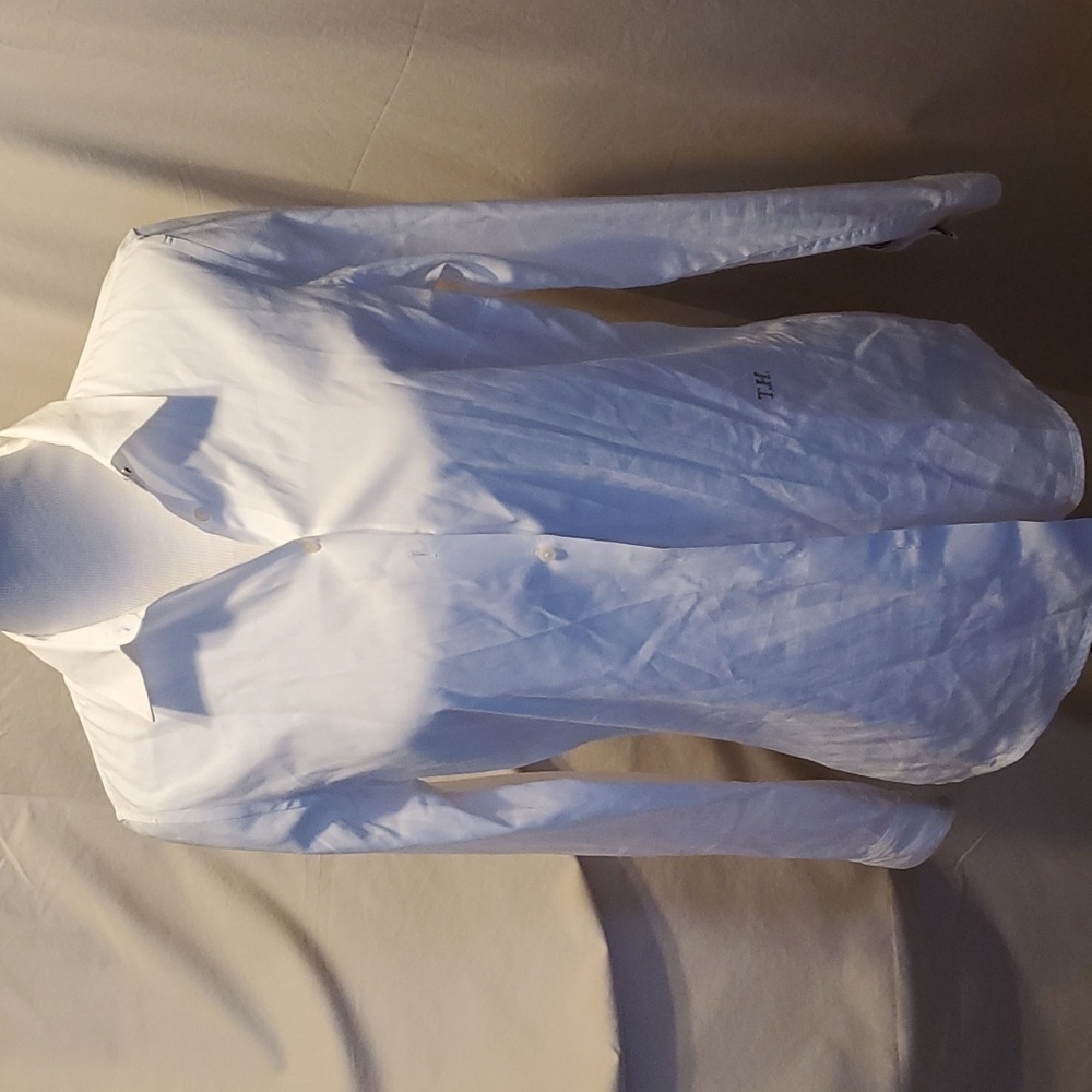 Tommy Hilfiger Fitted White Dress Shirt SZ 10